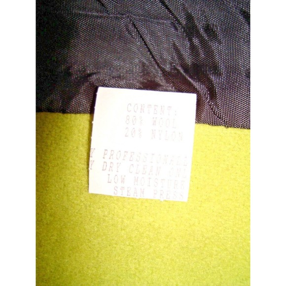 Vintage Komitor Wool Green Open Front Duster Coat Jacket Size 22/24 NWT - Picture 8 of 8